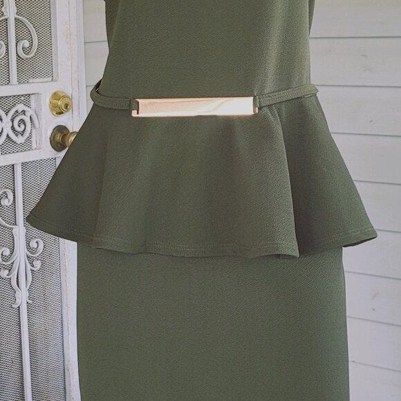MINNETTE ARMY GREEN DRESS - Picture 4 of 5